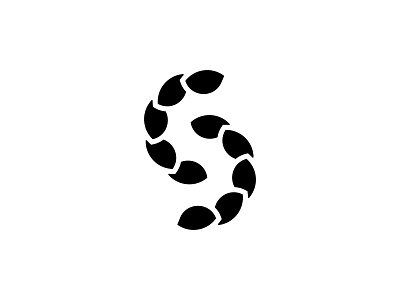 "leaf🌿" + "S" Mark branding graphic design logo