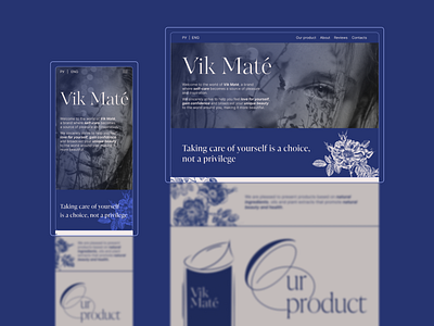Website the cosmetics brand "Vik Mate" design graphic design landing landing page mobile ui web design website