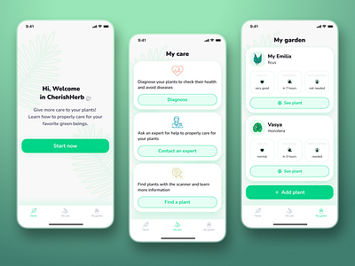 CherishHerb | Plant Care Mobile App🍃 animation app design illustration plant product ui ux web