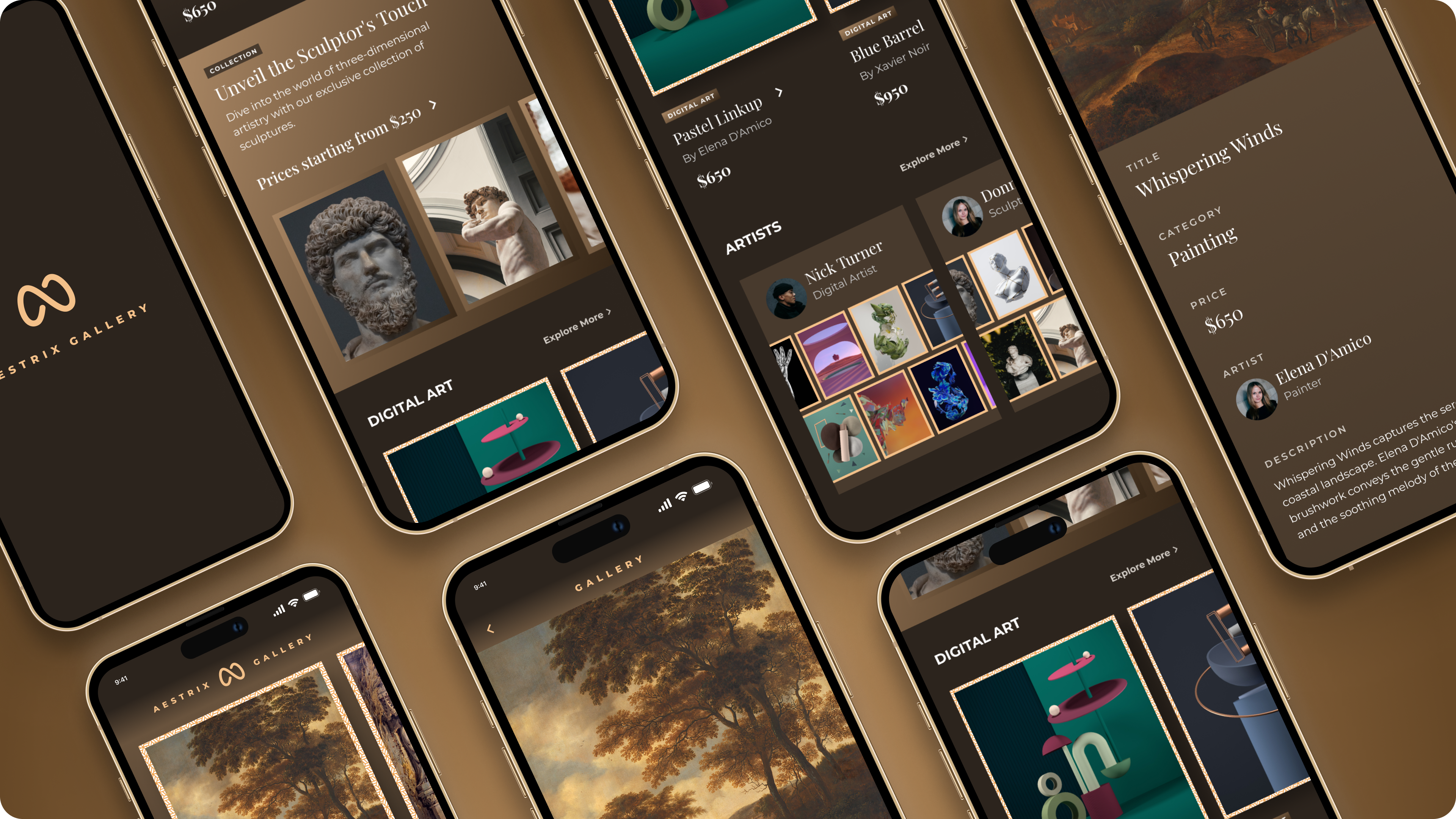 Art Gallery Mobile App aesthetic app design art art gallery art store design artistic design clean creative design creative store creative studio design digital art design e commerce app design gallery design mobile mobile design store design ui ui design ux design