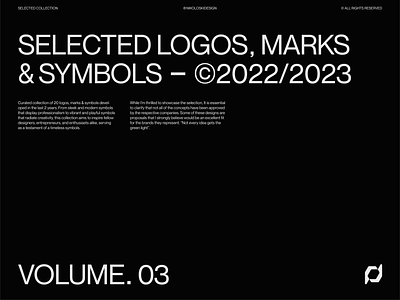 Logos, Marks & Symbols - ©Collection Vol. 03 branding collection color icon logo logocollection logodesign logofolio logos logotype mark symbol typography wordmark