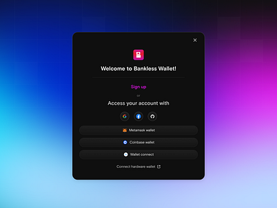 Wallet Abstraction - Onboarding Steps account abstraction branding design figma frontend graphic design illustration logo ui ux wallet abstraction web3