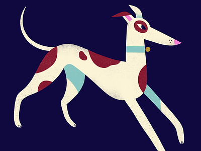 Greyhound digital art dog dog breeds dogs greyhound illustration pet pets procreate