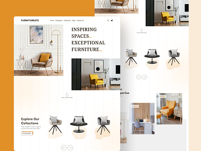 FURNITUREATE WEBSITE🪑 app branding design graphic design illustration logo ui ux vector