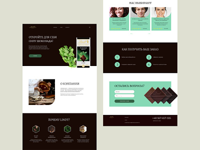 The power of chocolate. Landing Page for Lindt design ui ux