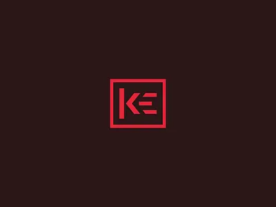 KE Logo Concept deep red e earthy icon identity k ke logo mark natural color red wine wine infused