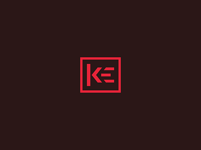 KE Logo Concept deep red e earthy icon identity k ke logo mark natural color red wine wine infused