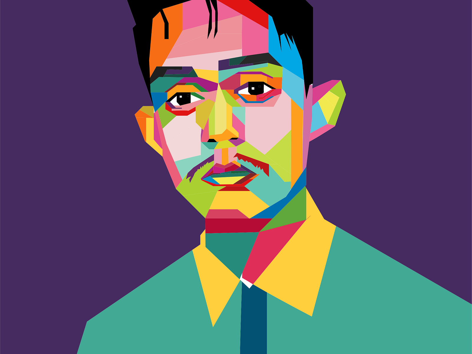 my self portrait with WPAP style by Aldi Andalas on Dribbble