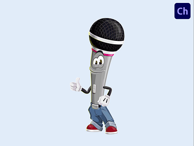 Microphone Adobe Character Animator Puppet Template adobe character animator animated character animation audio character animator character design mic microphone music recording