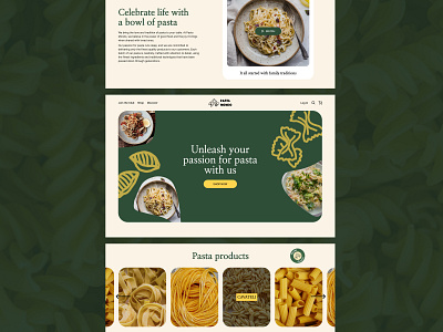 PM - screen design agency color concept design food main page minimal pasta trend ui ui design ux web web design web site