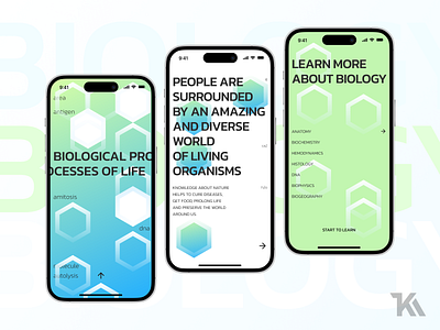 Biology Mobile IOS App app design figma mob mobile design ui ux