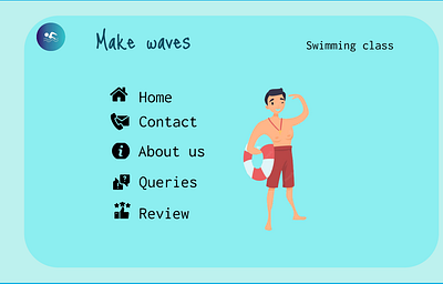 Swimming class website by Figma