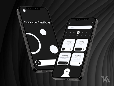 Habits tracker app app design figma mob mobile design ui ux