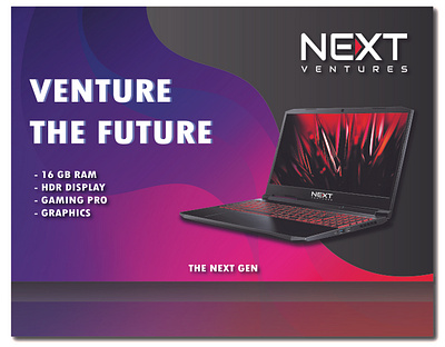 Concept Laptop Advertisement Template branding design graphic design illustration logo pitchdeck typography ui ux vector