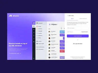 Directus - Sign in page ui branding dashboard dashboard login ui design illustration inspiration login login page ui login page ui design login ui logo sign in sign in design sign in ui sign up ui ui design ux ux design web
