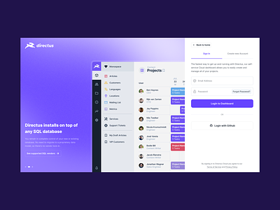 Directus - Sign in page ui branding dashboard dashboard login ui design illustration inspiration login login page ui login page ui design login ui logo sign in sign in design sign in ui sign up ui ui design ux ux design web