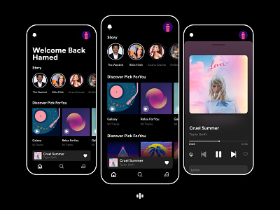 Music App app apple music design hamed nikgoo iran music nikgoo spotify ui