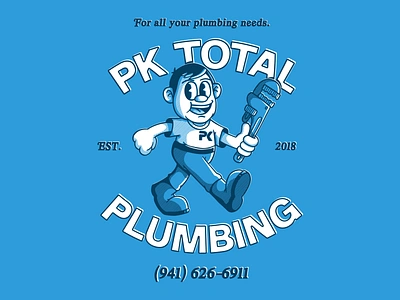 Plumbing Business Mascot clean design figma flat illustration people person plumber plumbing simple vintage