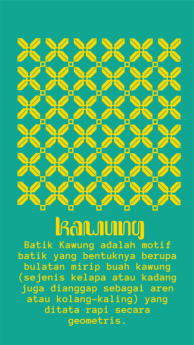 kawung batik design graphic design modern simple