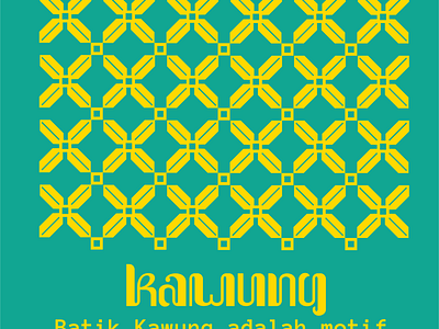 kawung batik design graphic design modern simple