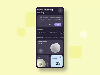 Smart House Assistant | Mob Design android app app ui design home automation illustration interface ios mi home mobile ui motion reminders remote control smart device smart home app smarthome ui uiux ux xiaomi