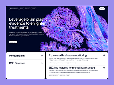 myBrain Tech | Remote Patient Monitoring ai brain branding design graphic design logo mental health ui web