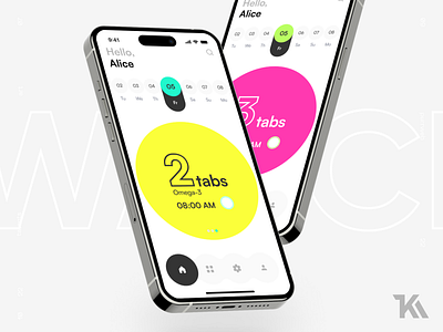 Vitamin Reminder Mobile App app design figma mob mobile design ui ux