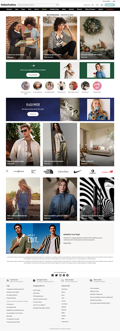 Online Fashion ui