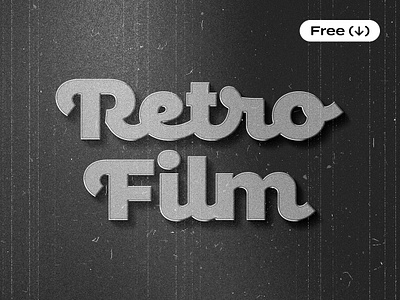Retro Black & White Text & Logo Effect bw cinema download effect film free freebie movie pixelbuddha psd retro scratches text vintage
