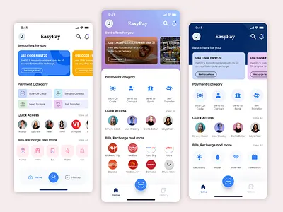 EasyPay Mobile Payment App Design mobile payment app online payment payment app payment app concept payment app design