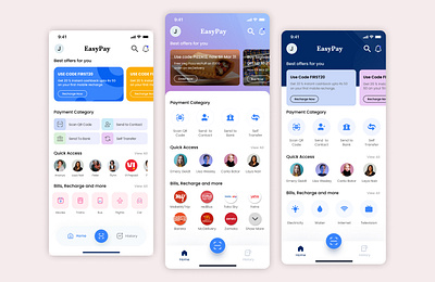 EasyPay Mobile Payment App Design mobile payment app online payment payment app payment app concept payment app design