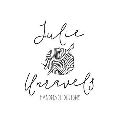 Custom Crochet Logo Square branding design freelance graphic design illustration logo type typography vector