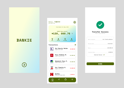 Bankie Mobile App ui