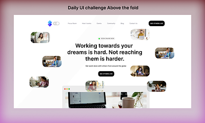 Above the fold above the fold app appdesign branding daily challenge design figma graphic design home page illustration landing page study design study website ui ui design ux website