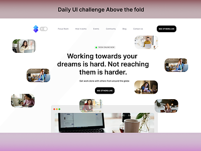 Above the fold above the fold app appdesign branding daily challenge design figma graphic design home page illustration landing page study design study website ui ui design ux website