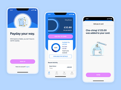 On-Demand Pay App app design financial mobile on demand pay payday ui