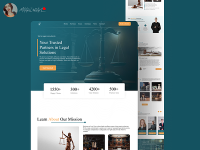 LAW FIRM WEBSITE LANDING PAGE UI client dashboard design ui figma landing page design landing page ui law firm agency law firm website law firm website ui logo design mobile app ui ui uidesigner user experience uxui website website landing page