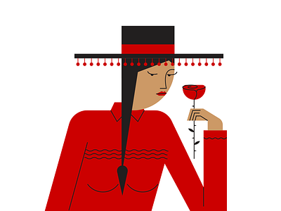 Spanish Hat illustraion illustration illustration art illustration digital illustrations minimalist seattle