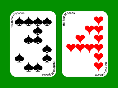 Modular cards cards concept design experiment graphic design hearts print spades