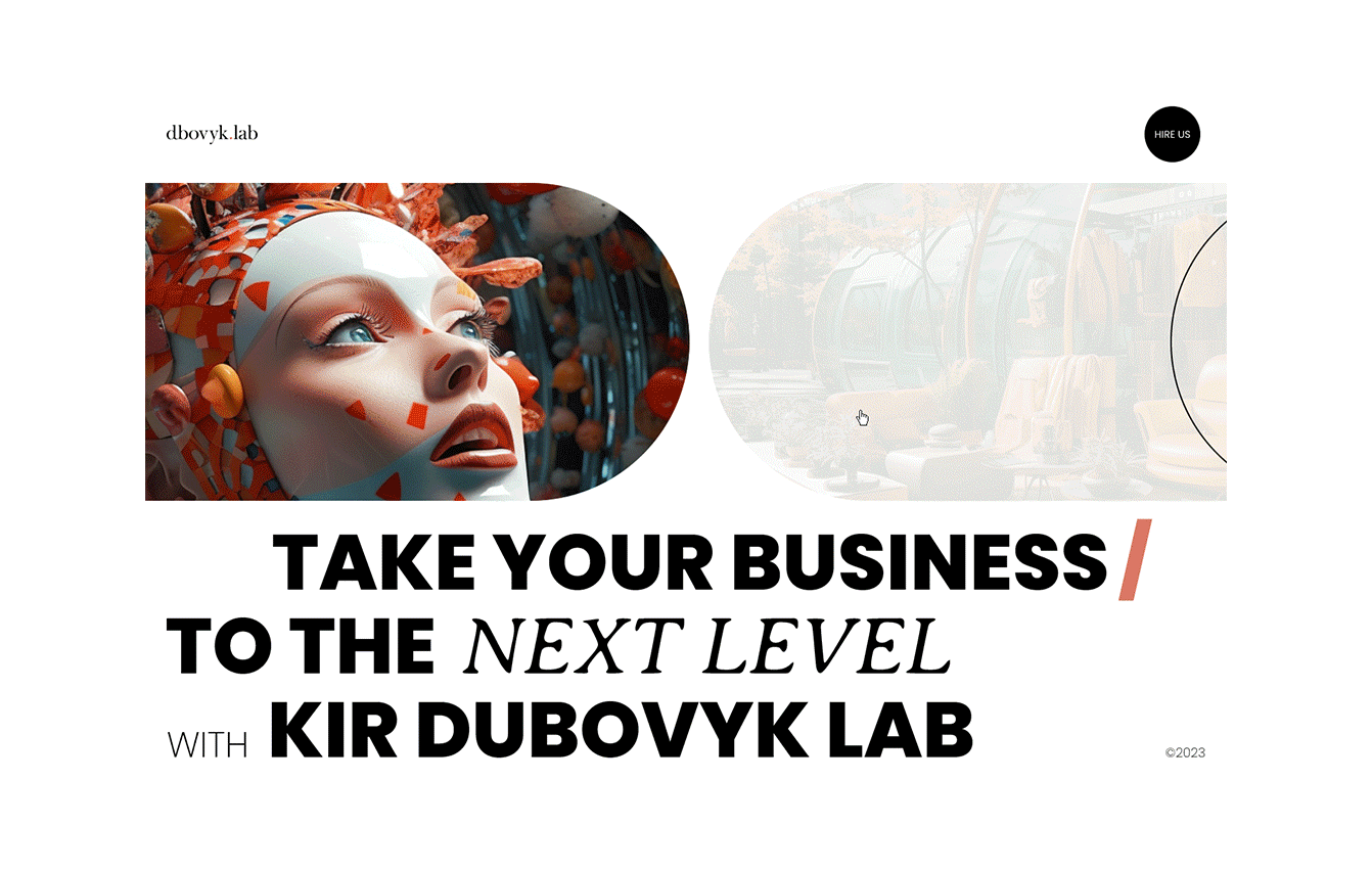 AI Automation Agency - "Dubovyk Lab" animation motion graphics typography ui ux web website