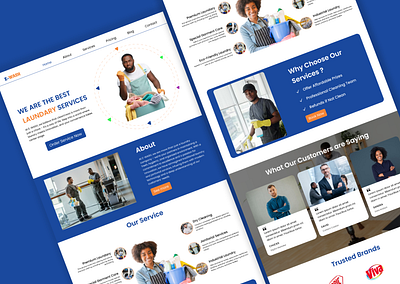 Laundry Website Design branding design product design ui website