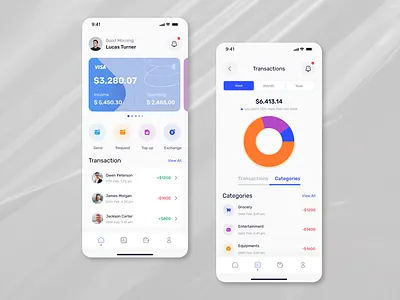 Finance mobile app design app appinterface appredesign banking creativedesign designconcept finance fintech illustration ui ux uxui