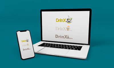 Concept: DrinX - Logo Design brand identity branding design graphic design illustration illustrator logo logo design ui vector