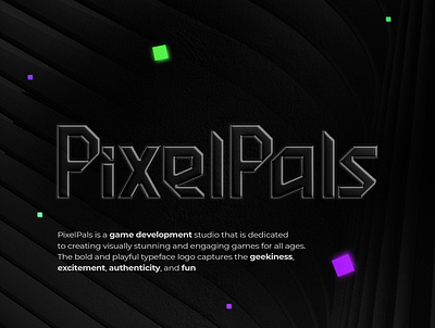 PixelPals Typeface Logo abstract logo branding logo typeface logo