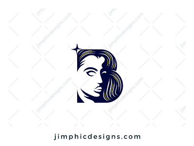 B Hairstyle Logo branding design graphic design hair letter logo stylish vector