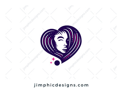 Love Hair Logo branding design graphic design hair heart logo love vector