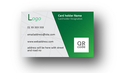 visiting card design green shaded gradient branding graphic design post design visiting card