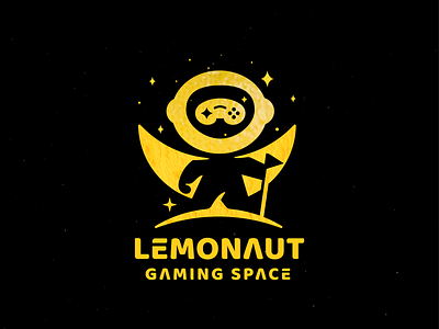 Lemonaut Gaming Space Logo astronaut logo business logo design gaming logo gaming space logo iconic gaming logo lemon logo lemonaut logo logo logo design minimalist gaming logo space logo
