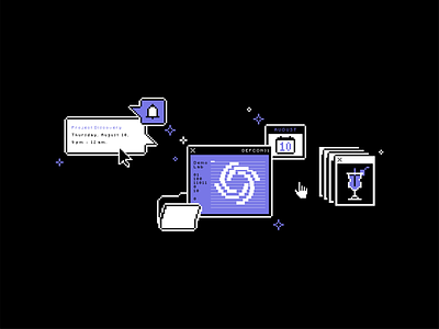 DEFCON13 header branding calendar conferency date documents event graphic design illustration logo mark party pc pixel retro screen symbol synthwave talk vibe windows