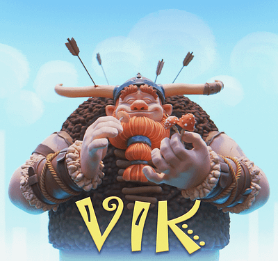 Viking and Mushrooms 3d art blender cartoon character concept creative design fun mushroom stylized viking zbrush